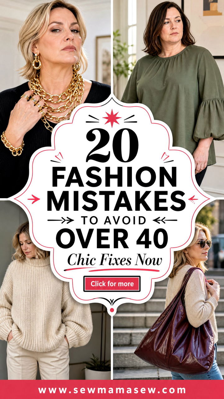20 Fashion mistakes to avoid over 40 Chic Fixes That Work - 20 Fashion mistakes to avoid over 40: Chic Fixes That Work
