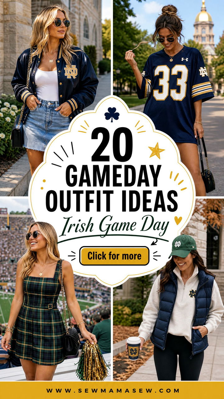 20 Gameday Outfit Ideas Notre Dame Fans Will Love This Fall - 20 Gameday Outfit Ideas Notre Dame Fans Will Love This Fall