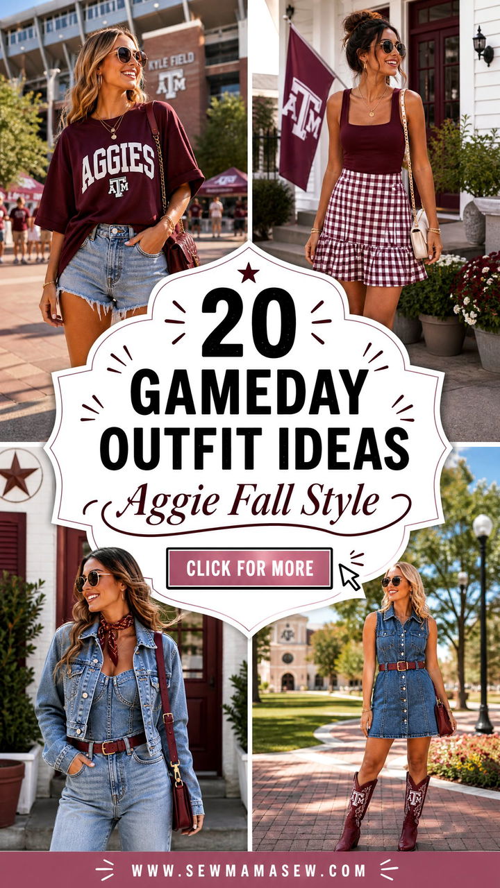 20 Gameday Outfit Ideas Texas AandM Fans Will Love This Fall - 20 Gameday Outfit Ideas Texas A&M Fans Will Love This Fall