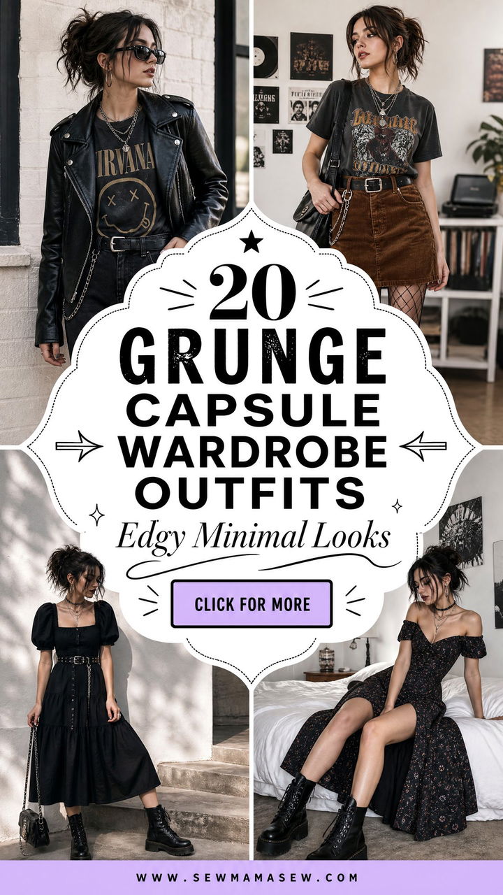 20 Grunge Capsule Wardrobe Outfits For Edgy Minimalists - 20 Grunge Capsule Wardrobe Outfits For Edgy Minimalists