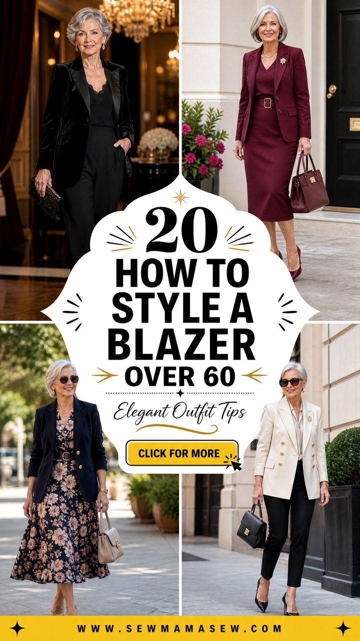 20 How To Style A Blazer Over 60 Elegant Outfit Tips - 20 How To Style A Blazer Over 60: Elegant Outfit Tips