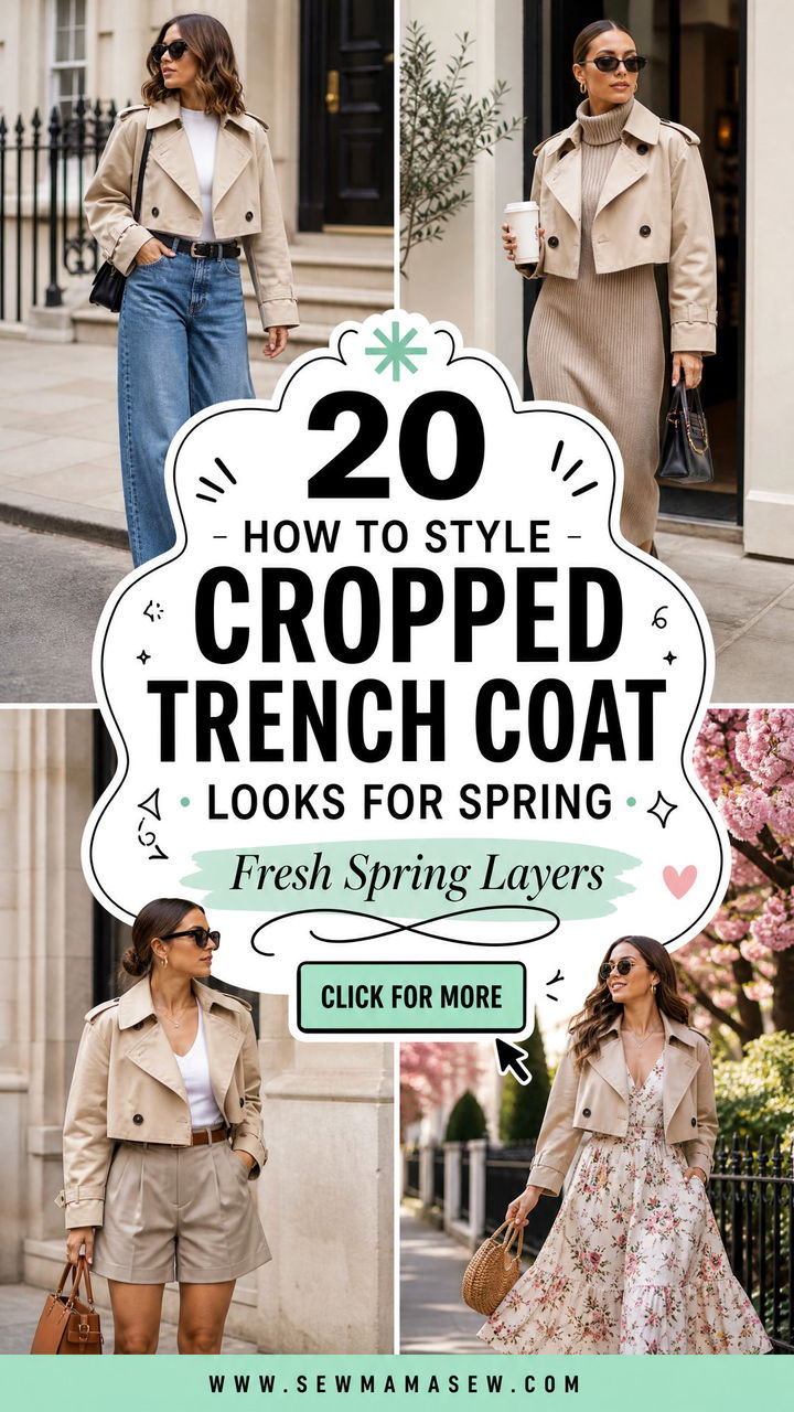 20 How to Style Cropped Trench Coat Looks for Spring - 20 How to Style Cropped Trench Coat Looks for Spring