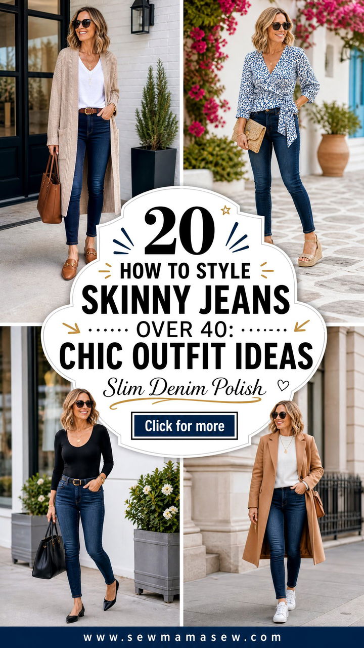 20 How to Style Skinny Jeans Over 40 Chic Outfit Ideas - 20 How to Style Skinny Jeans Over 40: Chic Outfit Ideas