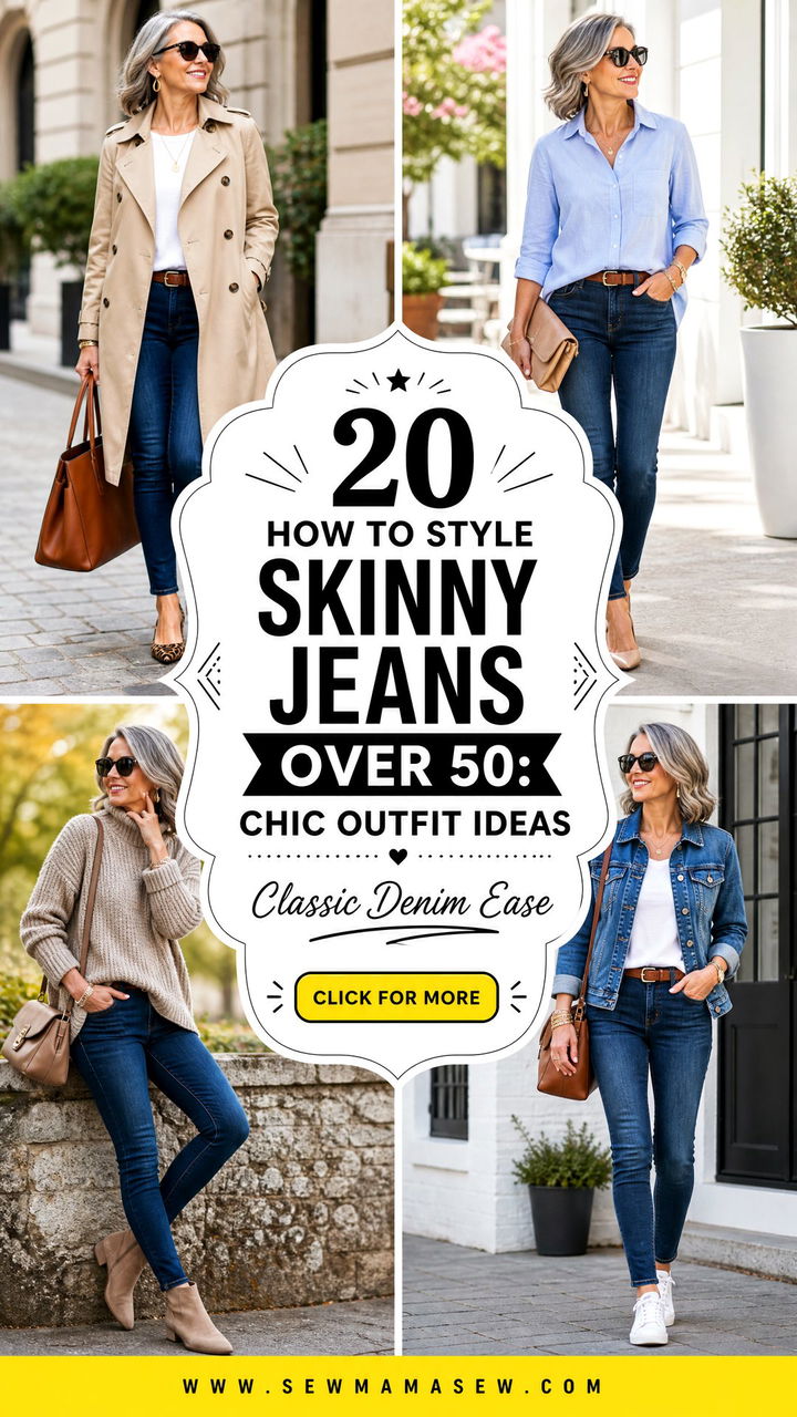 20 How to Style Skinny Jeans Over 50 Chic Outfit Ideas - 20 How to Style Skinny Jeans Over 50: Chic Outfit Ideas