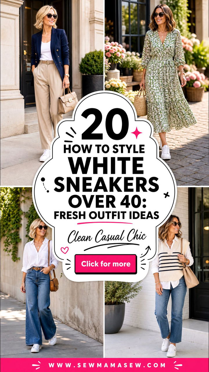 20 How to Style White Sneakers Over 40 Fresh Outfit Ideas - 20 How to Style White Sneakers Over 40: Fresh Outfit Ideas