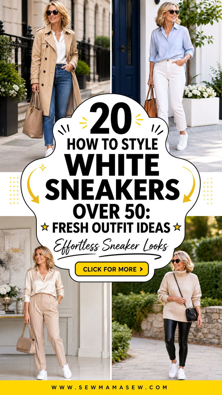 20 How to Style White Sneakers Over 50 Fresh Outfit Ideas - 20 How to Style White Sneakers Over 50: Fresh Outfit Ideas