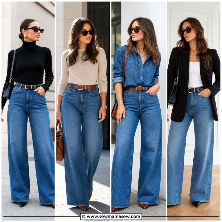 20 How to Style Wide Leg Jeans Over 40: Chic Outfit Ideas