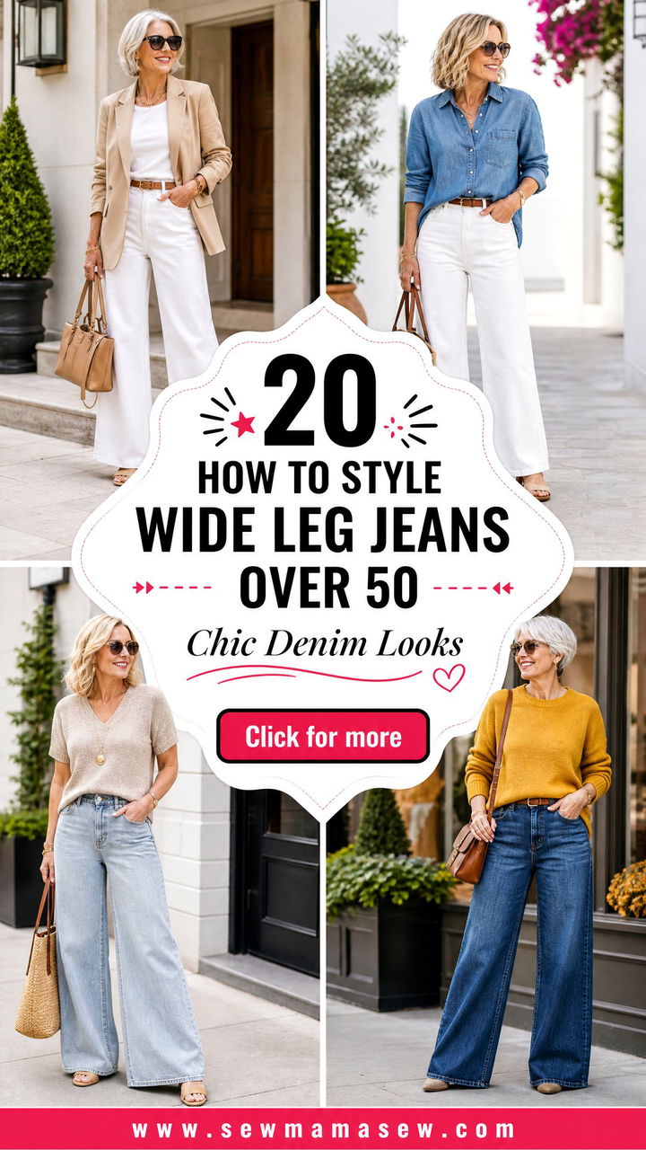 20 How to Style Wide Leg Jeans Over 50 Chic Looks - 20 How to Style Wide Leg Jeans Over 50: Chic Looks