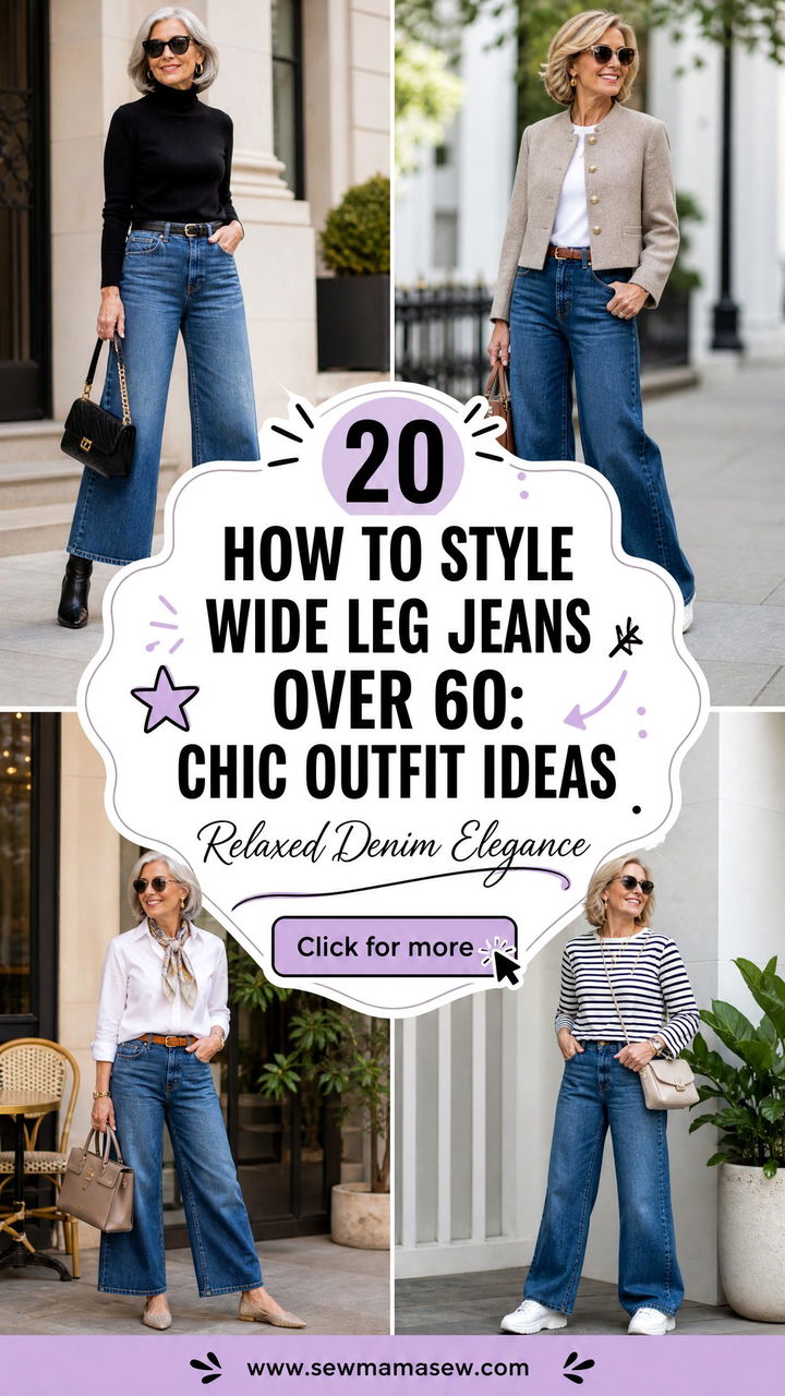 20 How to Style Wide Leg Jeans Over 60 Chic Outfit Ideas - 20 How to Style Wide Leg Jeans Over 60: Chic Outfit Ideas