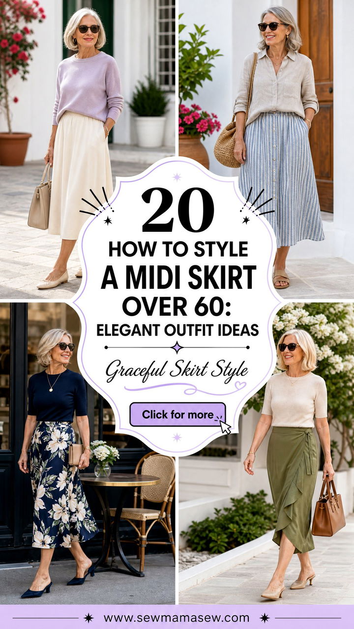 20 How to Style a Midi Skirt Over 60 Elegant Outfit Ideas - 20 How to Style a Midi Skirt Over 60: Elegant Outfit Ideas