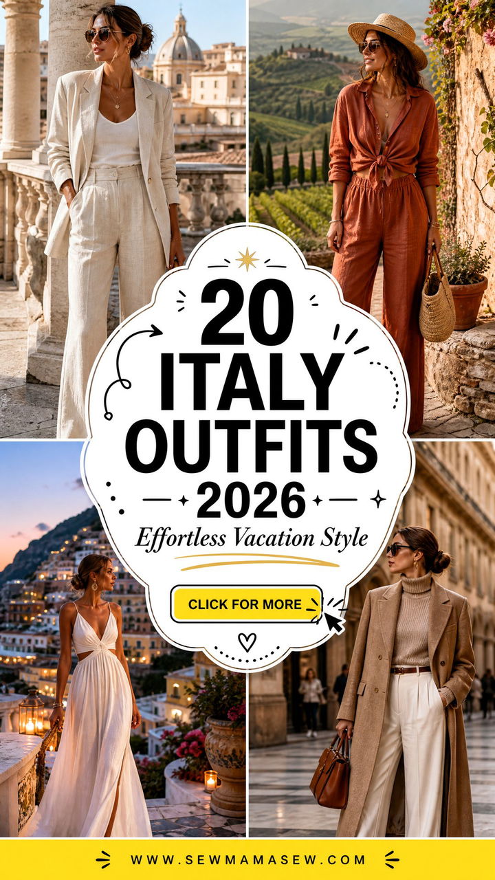 20 Italy Outfits 2026 for Effortless Vacation Style - 20 Italy Outfits 2026 for Effortless Vacation Style