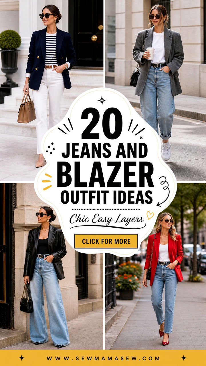 20 Jeans and Blazer Outfit Ideas Over 50 for Chic Ease - 20 Jeans and Blazer Outfit Ideas Over 50 for Chic Ease