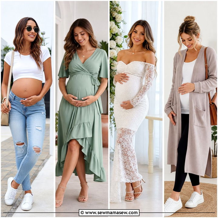 20 Maternity Outfit Ideas With Bump Showing: Bold Looks