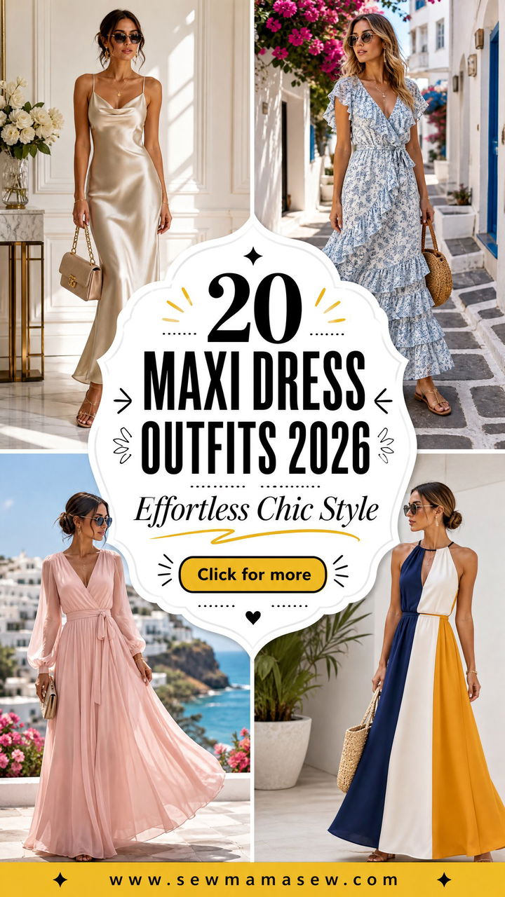 20 Maxi Dress Outfits 2026 for Effortless Chic Style - 20 Maxi Dress Outfits 2026 for Effortless Chic Style