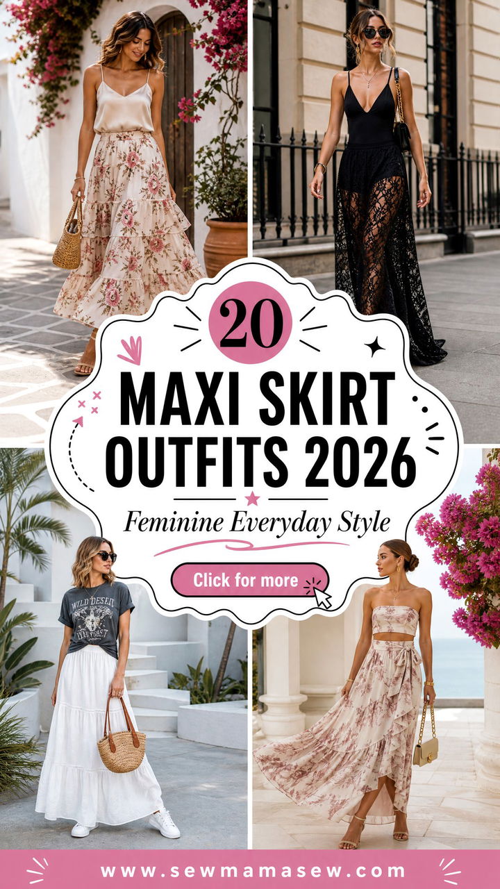 20 Maxi Skirt Outfits 2026 for Feminine Everyday Style - 20 Maxi Skirt Outfits 2026 for Feminine Everyday Style