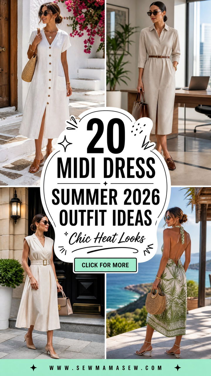 20 Midi Dress Summer 2026 Outfit Ideas for Chic Heat - 20 Midi Dress Summer 2026 Outfit Ideas for Chic Heat