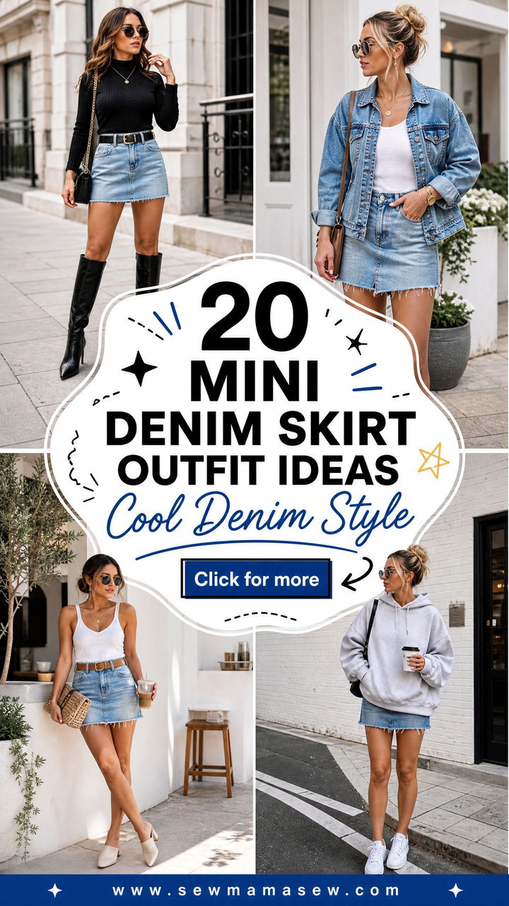 20 Mini Denim Skirt Outfit Ideas 2026 for Cool Style - 20 Mini Denim Skirt Outfit Ideas 2026 for Cool Style