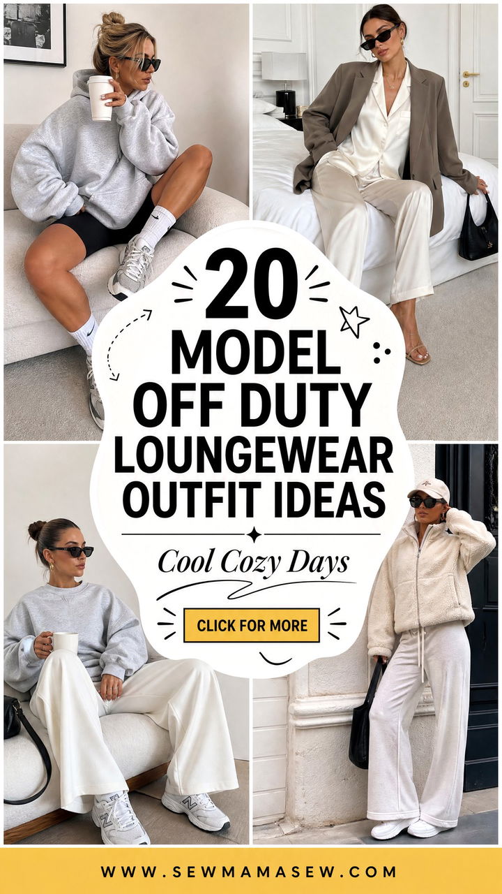 20 Model Off Duty Loungewear Outfit Ideas for Cool Days - 20 Model Off Duty Loungewear Outfit Ideas for Cool Days
