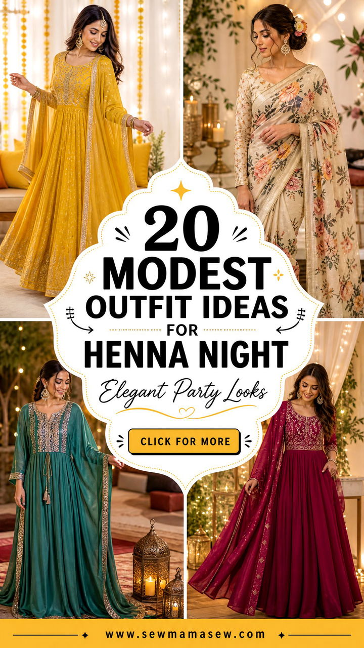 20 Modest outfit ideas for Henna night Elegant Party Looks - 20 Modest outfit ideas for Henna night: Elegant Party Looks