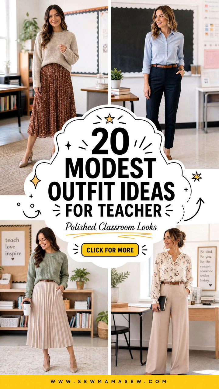 20 Modest outfit ideas for teacher Polished Classroom Looks - 20 Modest outfit ideas for teacher: Polished Classroom Looks