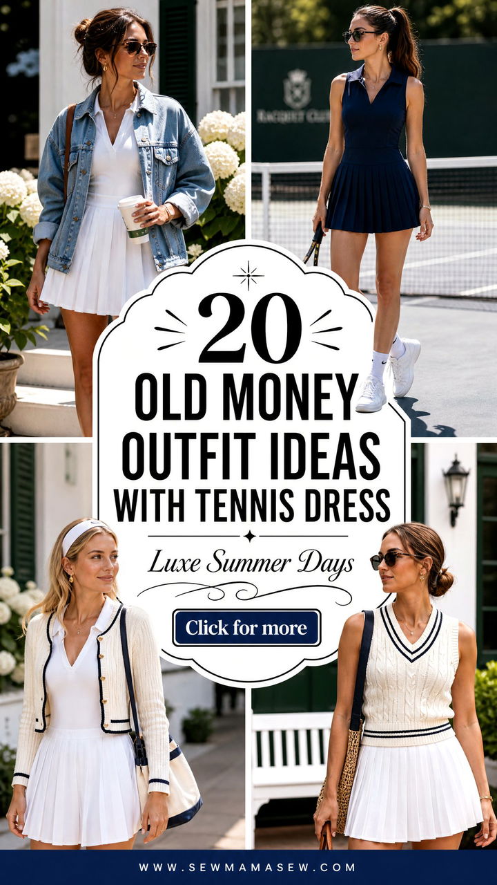 20 Old Money Outfit Ideas With Tennis Dress for Luxe Days - 20 Old Money Outfit Ideas With Tennis Dress for Luxe Days