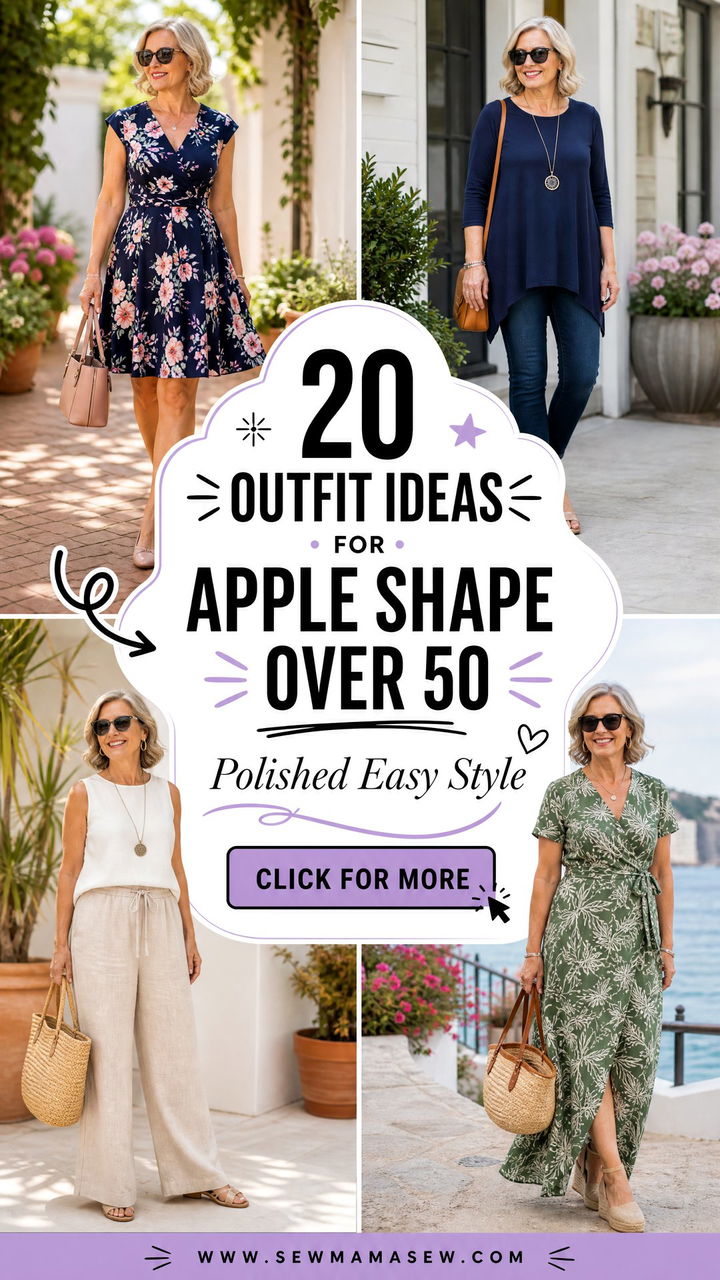 20 Outfit Ideas for Apple Shape Over 50 to Look Polished - 20 Outfit Ideas for Apple Shape Over 50 to Look Polished