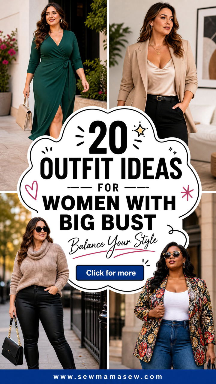 20 Outfit Ideas for Women With Big Bust to Balance Style - 20 Outfit Ideas for Women With Big Bust to Balance Style