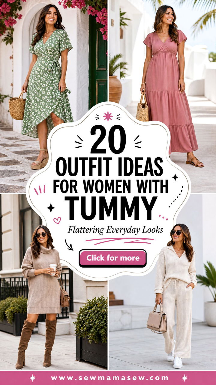 20 Outfit Ideas for Women With Tummy Flattering Looks - 20 Outfit Ideas for Women With Tummy: Flattering Looks