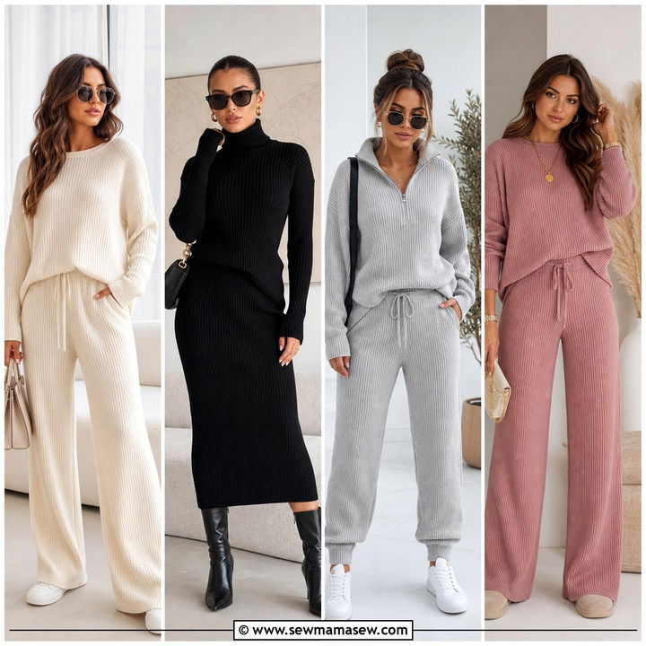 20 Ribbed Loungewear Set Outfit Ideas For Cozy Chic Days