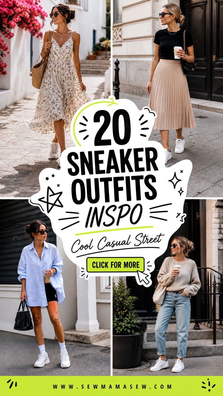 20 Sneaker Outfits Inspo for Cool Casual Street Style - 20 Sneaker Outfits Inspo for Cool, Casual Street Style