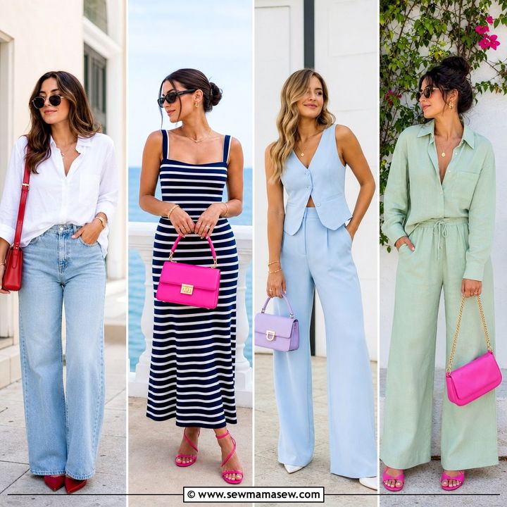 20 Spring Outfits With Color Pop Bag for Instant Cheer