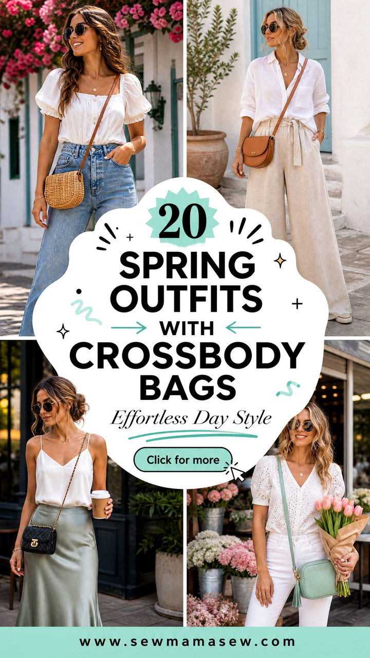 20 Spring Outfits With Crossbody Bags For Effortless Days - 20 Spring Outfits With Crossbody Bags For Effortless Days