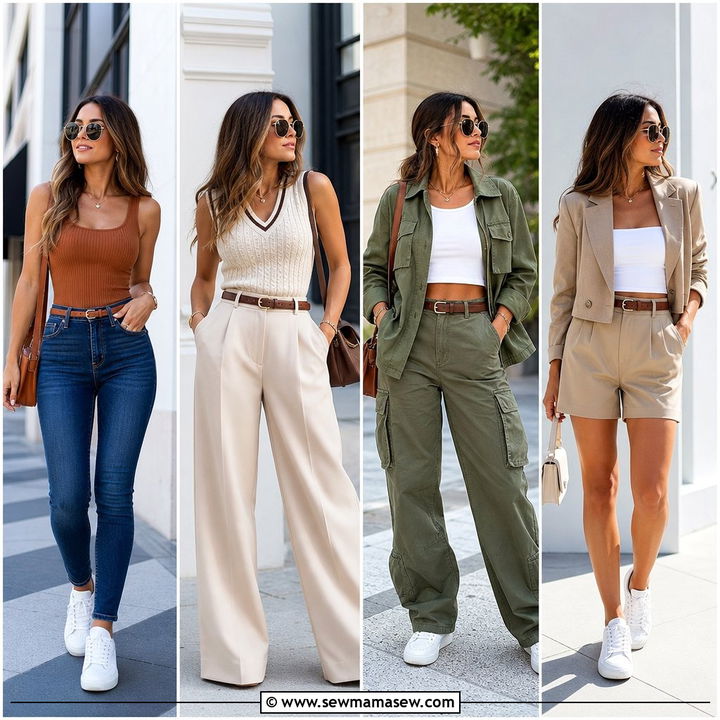 20 Spring Outfits With Skinny Belt for a Defined Waist