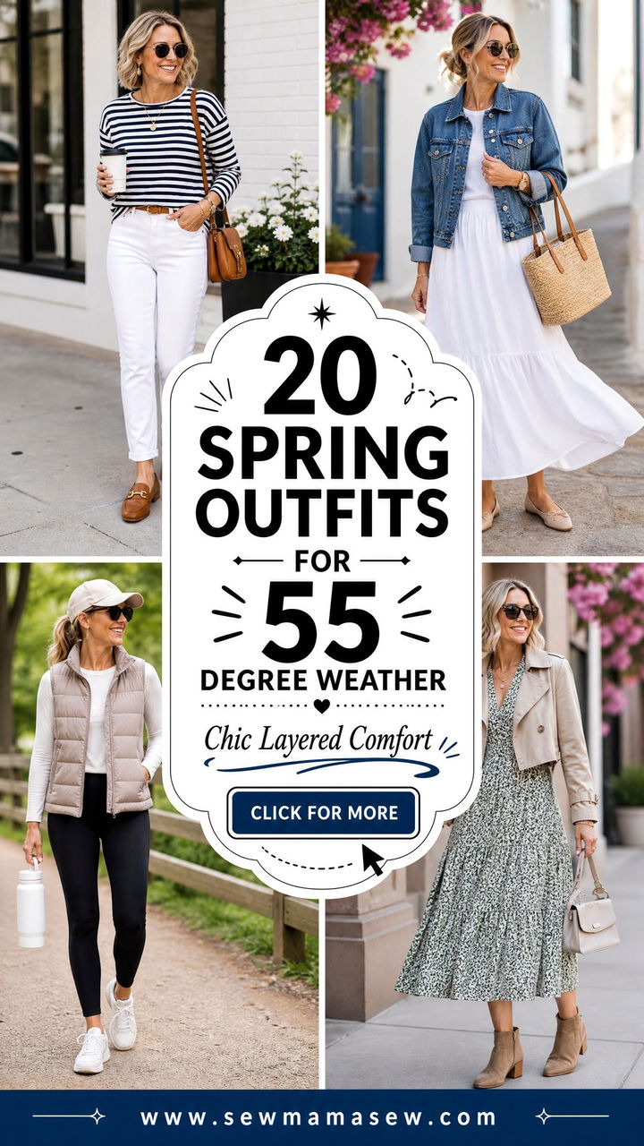 20 Spring Outfits for 55 Degree Weather That Feel Chic - 20 Spring Outfits for 55 Degree Weather That Feel Chic