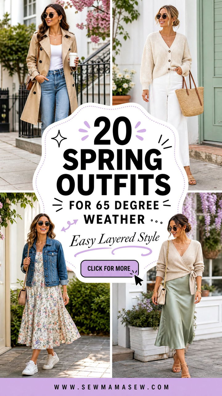 20 Spring Outfits for 65 Degree Weather Easy Layers - 20 Spring Outfits for 65 Degree Weather: Easy Layers