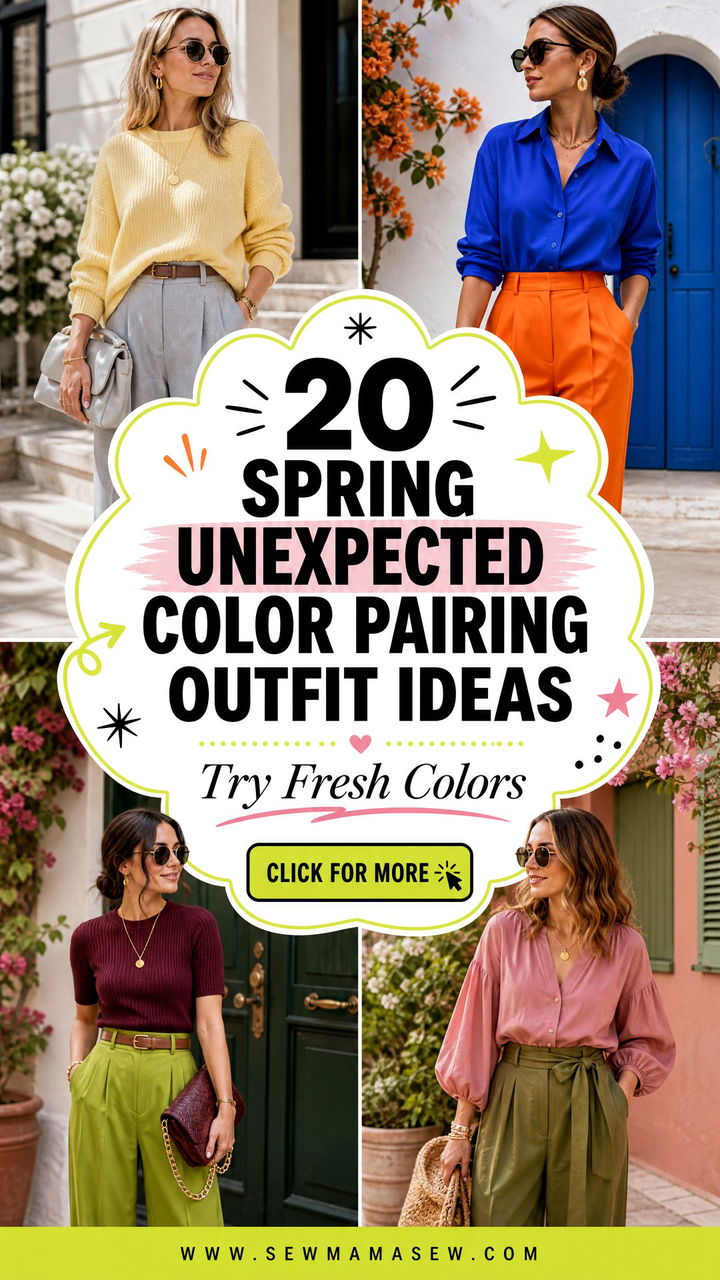 20 Spring Unexpected Color Pairing Outfit Ideas to Try Now - 20 Spring Unexpected Color Pairing Outfit Ideas to Try Now