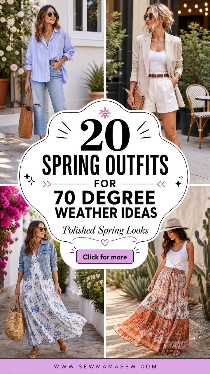 20 Spring outfits for 70 degree weather That Look Polished - 20 Spring outfits for 70 degree weather That Look Polished