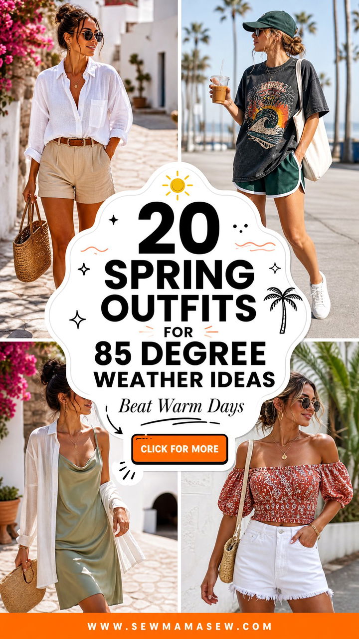 20 Spring outfits for 85 degree weather to Beat Warm Days - 20 Spring outfits for 85 degree weather to Beat Warm Days