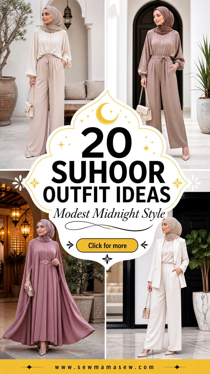 20 Suhoor Outfit Ideas for Modest Late-Night Style in Ramadan - 20 Suhoor Outfit Ideas for Modest Late-Night Style in Ramadan