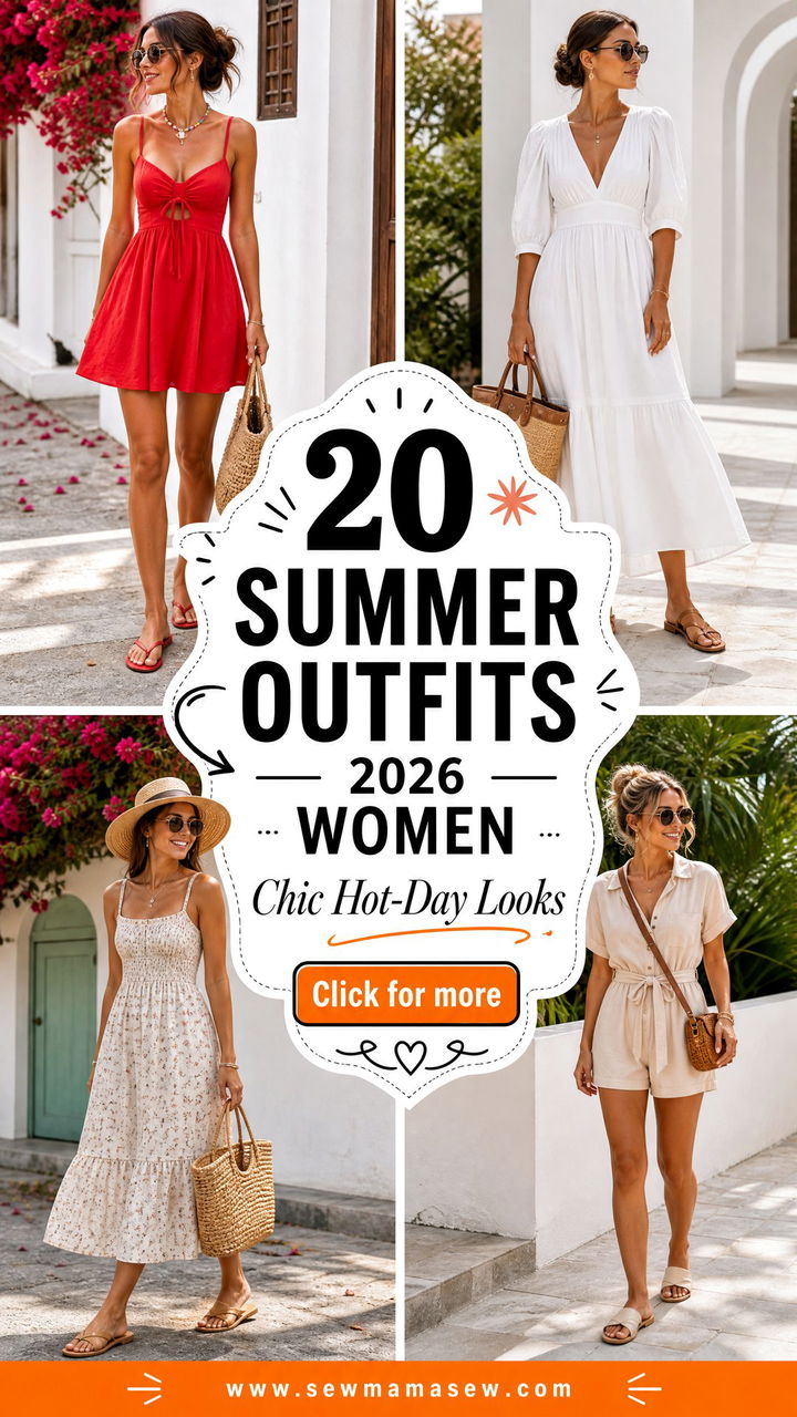 20 Summer Outfits 2026 Women For Women Chic Hot-Day Looks - 20 Summer Outfits 2026 Women For Women: Chic Hot-Day Looks
