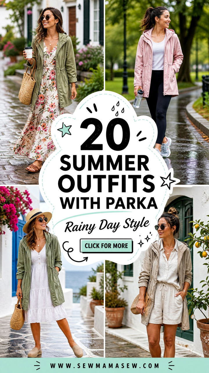 20 Summer Outfits With Parka for Rainy Day Style That Works - 20 Summer Outfits With Parka for Rainy Day Style That Works