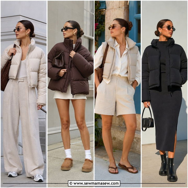 20 Summer Outfits With Puffer Jacket for Cool Nights