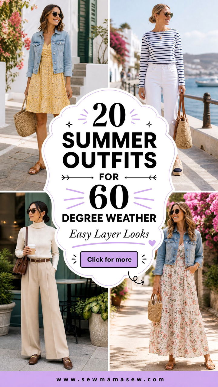 20 Summer Outfits for 60 Degree Weather With Easy Layers - 20 Summer Outfits for 60 Degree Weather With Easy Layers