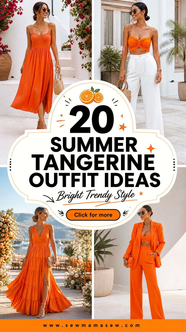 20 Summer Tangerine Outfit Ideas for Bright Trendy Style - 20 Summer Tangerine Outfit Ideas for Bright Trendy Style