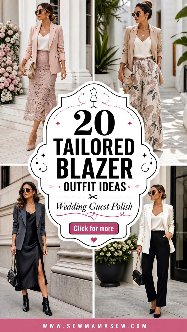 20 Tailored Blazer Outfit Ideas for a Wedding Guest - 20 Tailored Blazer Outfit Ideas for a Wedding Guest