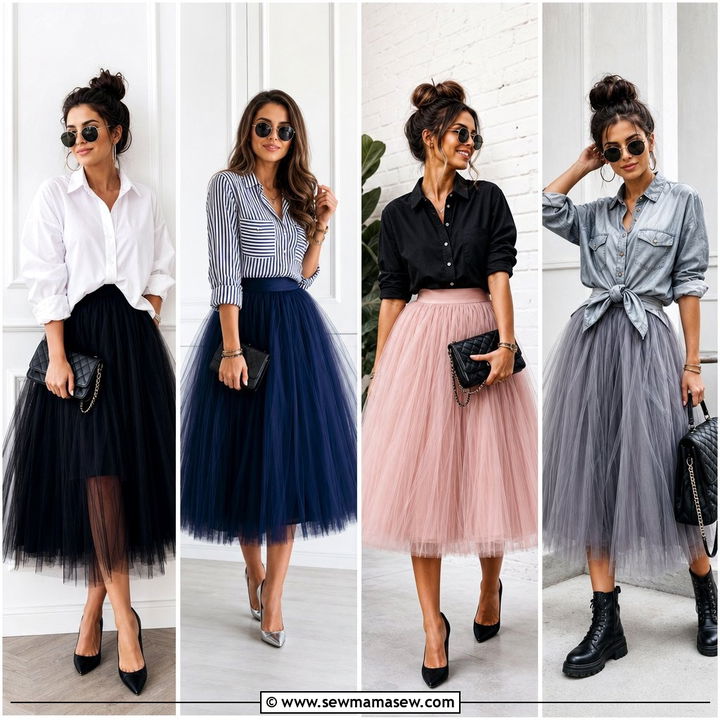 20 Tulle Skirt Outfit Ideas With a Button Down: Fresh Chic