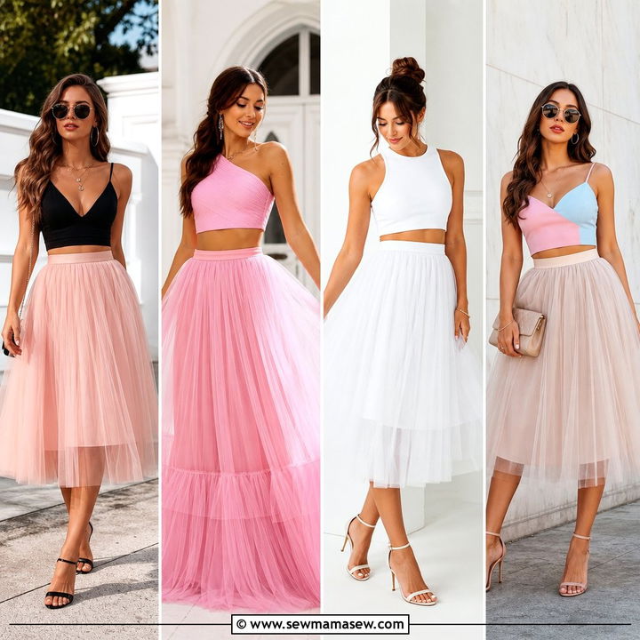 20 Tulle Skirt Outfit Ideas With a Crop Top: Party Chic