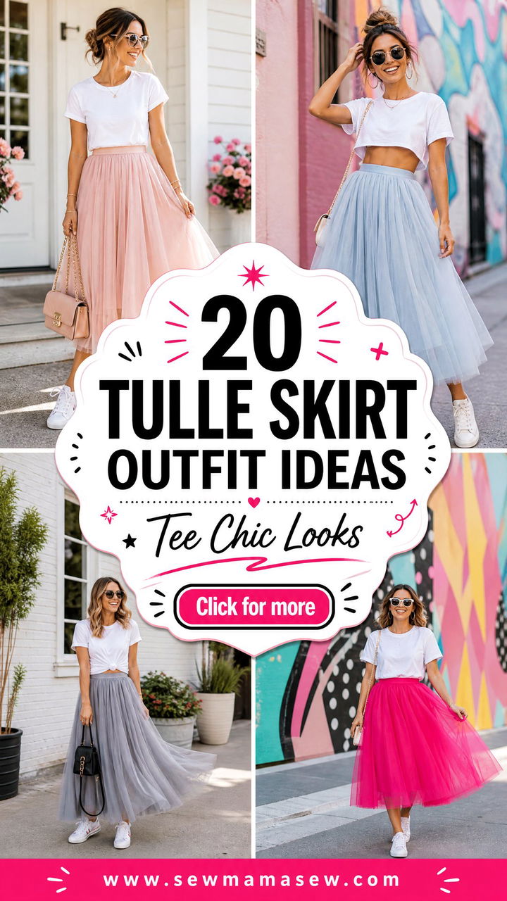 20 Tulle Skirt Outfit Ideas With a Tee Chic Casual Looks - 20 Tulle Skirt Outfit Ideas With a Tee: Chic Casual Looks