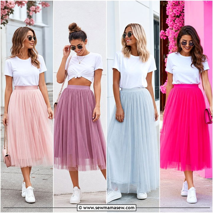 20 Tulle Skirt Outfit Ideas With a Tee: Chic Casual Looks
