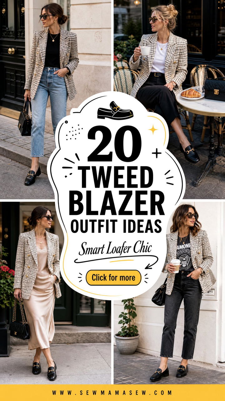 20 Tweed Blazer Outfit Ideas With Loafers Smart Chic - 20 Tweed Blazer Outfit Ideas With Loafers: Smart Chic